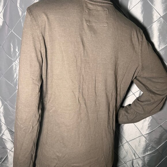 Natural Reflections Women LG Olive Green Half Button‎ Long Sleeve Blouse (GS3) - Picture 4 of 7